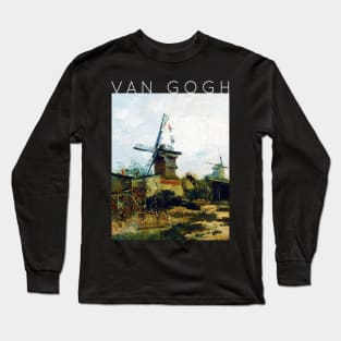 Van Gogh - Windmills on Montmartre Long Sleeve T-Shirt